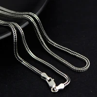 new solid sterling s925 silver chain luck wheat foxtail link necklace 16 24l