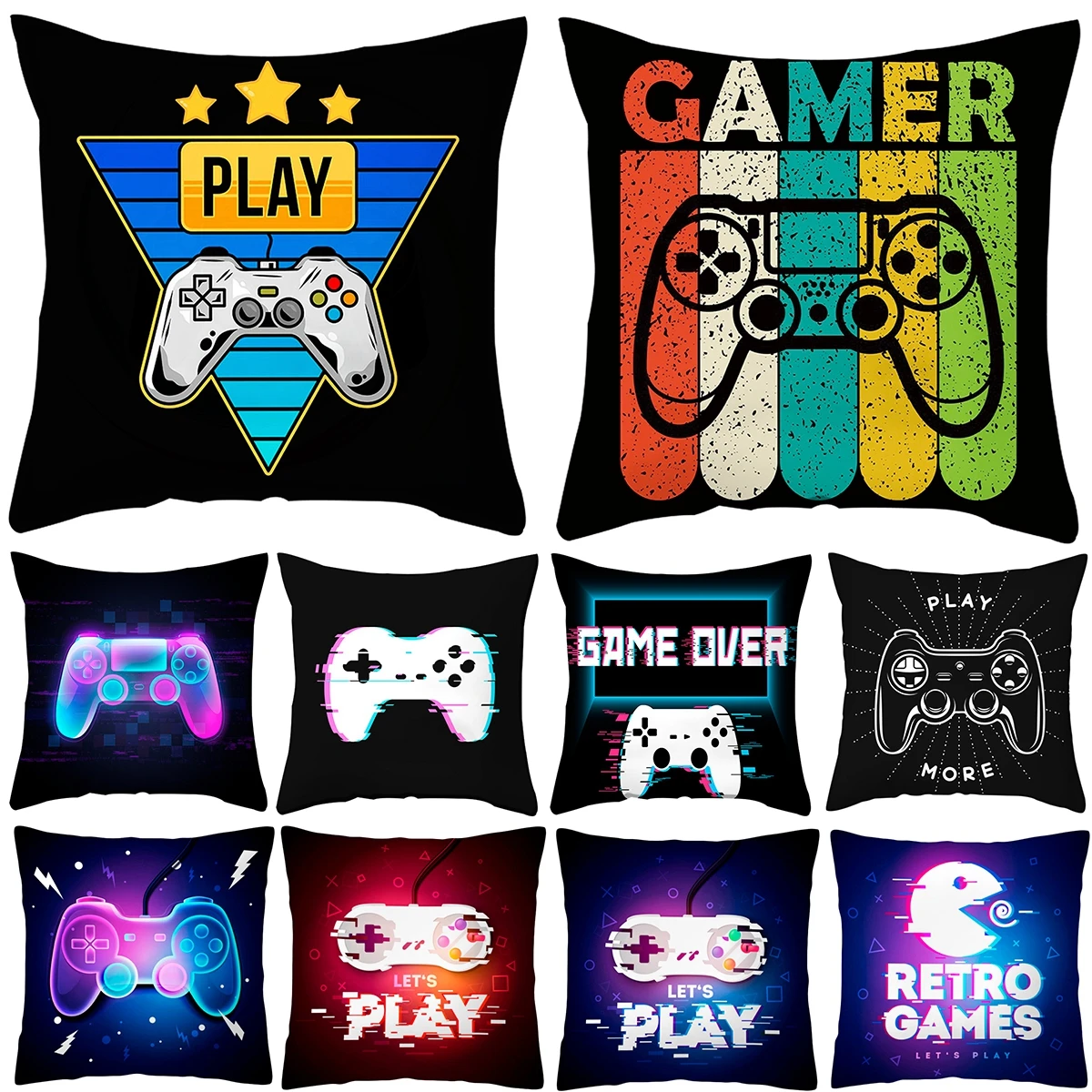 

Gamer Chair Cushion Covers Polyester Nordic Style Throw Pillows Sofa Decorative Pillows For Sofa Elegant living Home Pillow Case