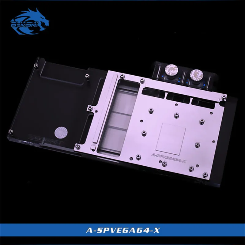 Водяной блок Bykski с полным покрытием графического процессора для Sapphire RX Vega 64 8G HBM2