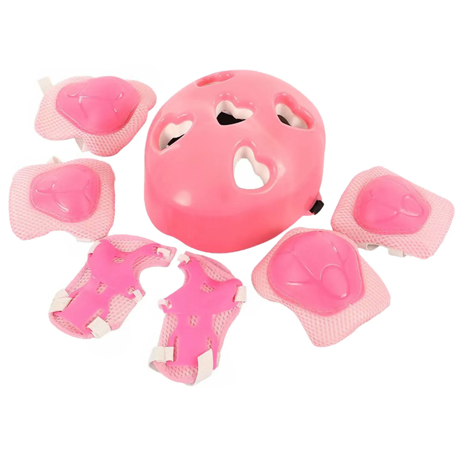 

7Pcs/set Kids Boy Girl Safety Helmet Pad Sets Knee Elbow Pad Sets Children Cycling Skate Bicycle Helmet Protection Safety Guard