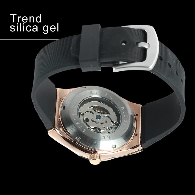

WINNER Men's Watches Automatic Self-Wind Mechanical Buckle Strap Top Classic Style Business Male Watches Relogio Masculino