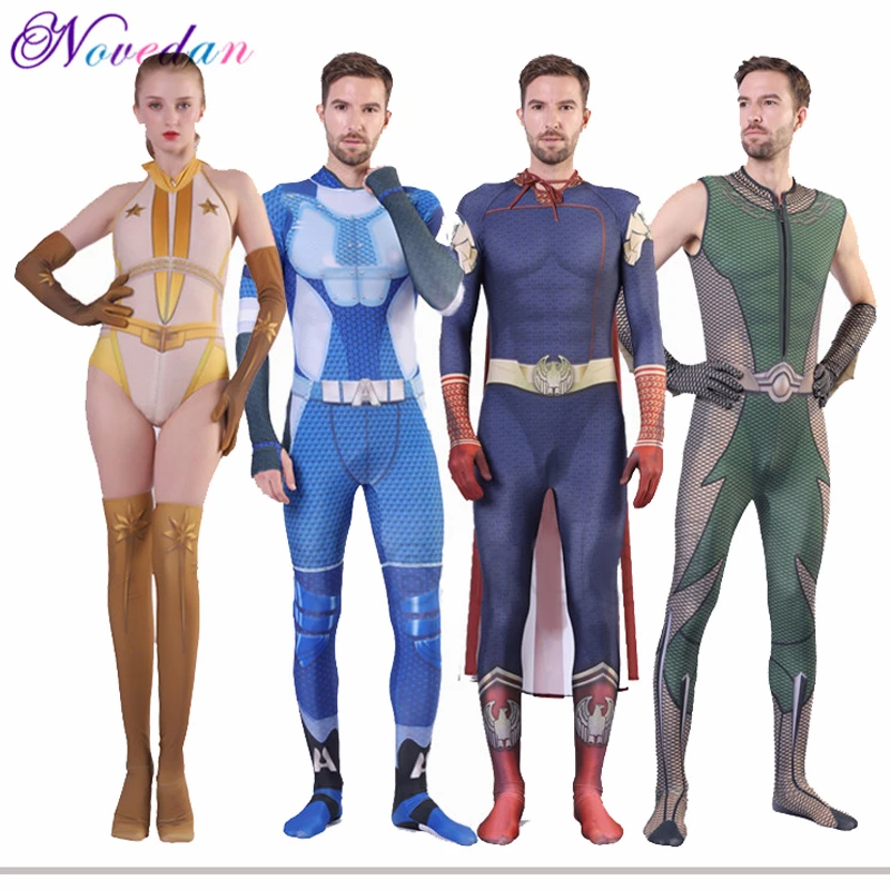 The Boys Homelander A-Train The Deep The Seven Starlight Cosplay Costumes Adults Kids 3D Spandex Zentai Suit Bodysuit Costumes