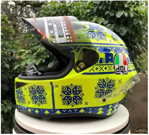 Шлем мотоциклетный мужской полный комплект профессиональный для соревнований