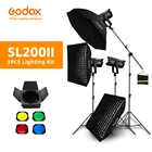 Godox 600W SL-200W SL200II непрерывный светильник, студийный светодиодный светильник, софтбокс, светильник-подставка, штанга для фотостудии, ручной светильник-подставка