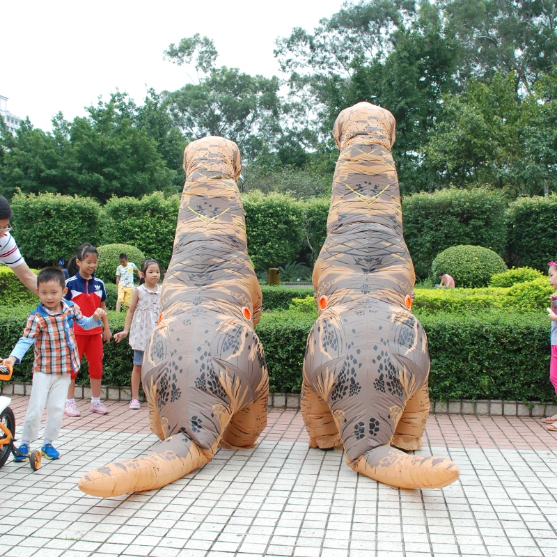 Костюм для взрослых и детей на Хэллоуин, надувной костюм динозавра T REX, комбинезон динозавр, нарядное платье, костюм на Хэллоуин для женщин и мужчин