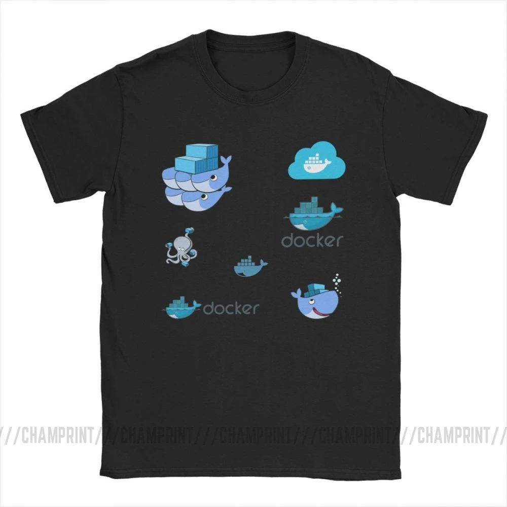 Программирующая футболка для мужчин Dead Docker Dev Devops программирующая кодирующая