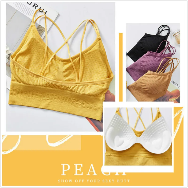 Женский бюстгальтер в горошек Beauty Back спортивный с мягкой подкладкой