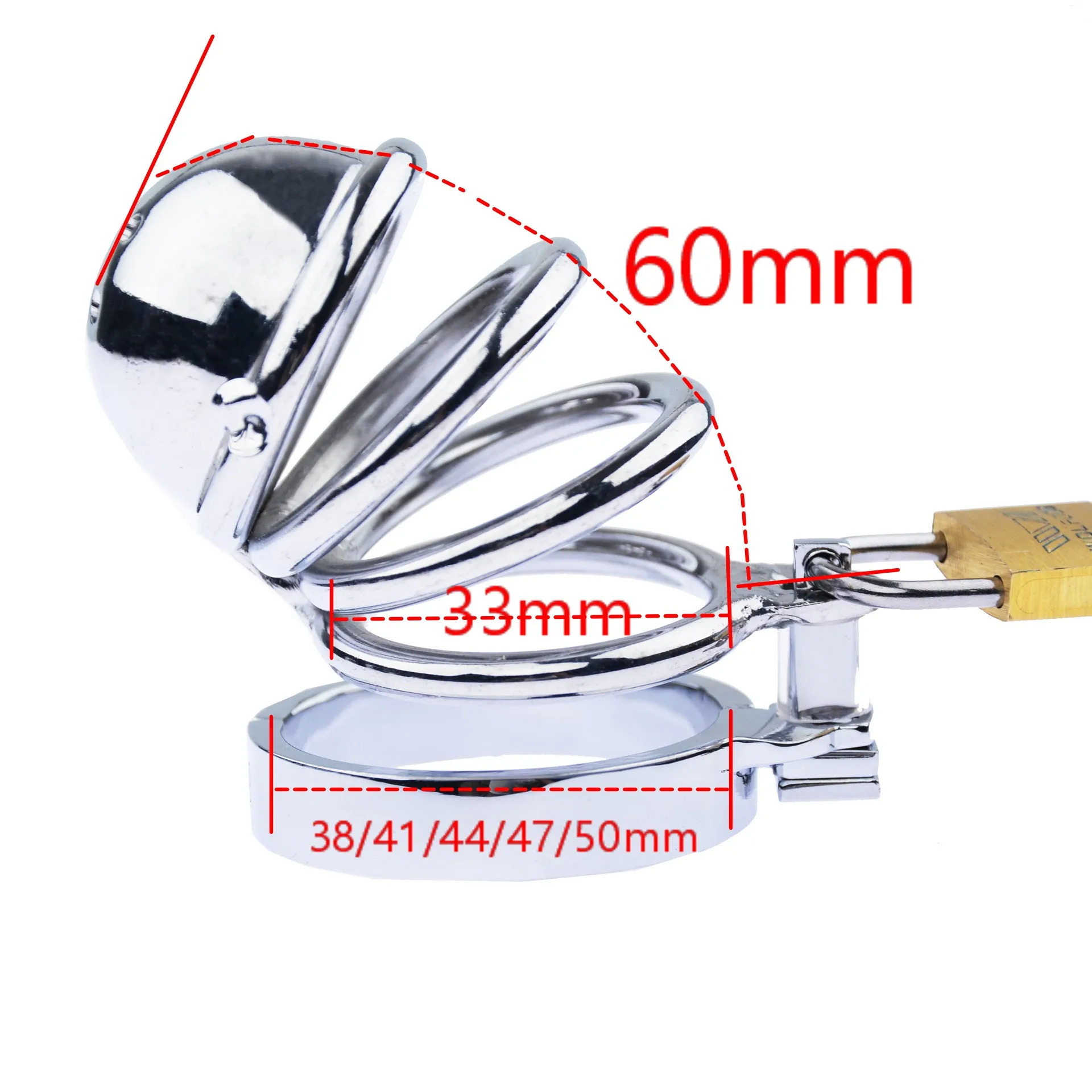 6 см короткая металлическая шляпа Кольца для пениса нержавеющая сталь