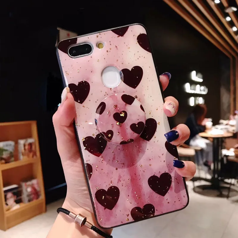 Black Add Stand Позолоченный мраморный чехол для телефона Redmi Note 5 6 7 8 Pro роскошный чехол с блестками для Xiaomi 8 9 SE Pro Mix 2 2s 3 K20 CC9 Leopard - Цвет: Black Add Stand