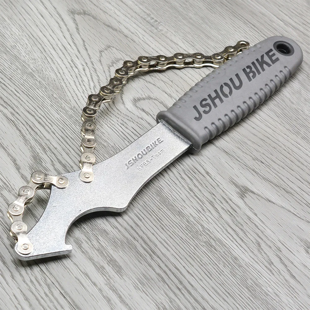 JSHOU bicycle belt flywheel sprocket lock ring removal wrench with chain whip cycling repair tool kit professional accessories | Спорт и