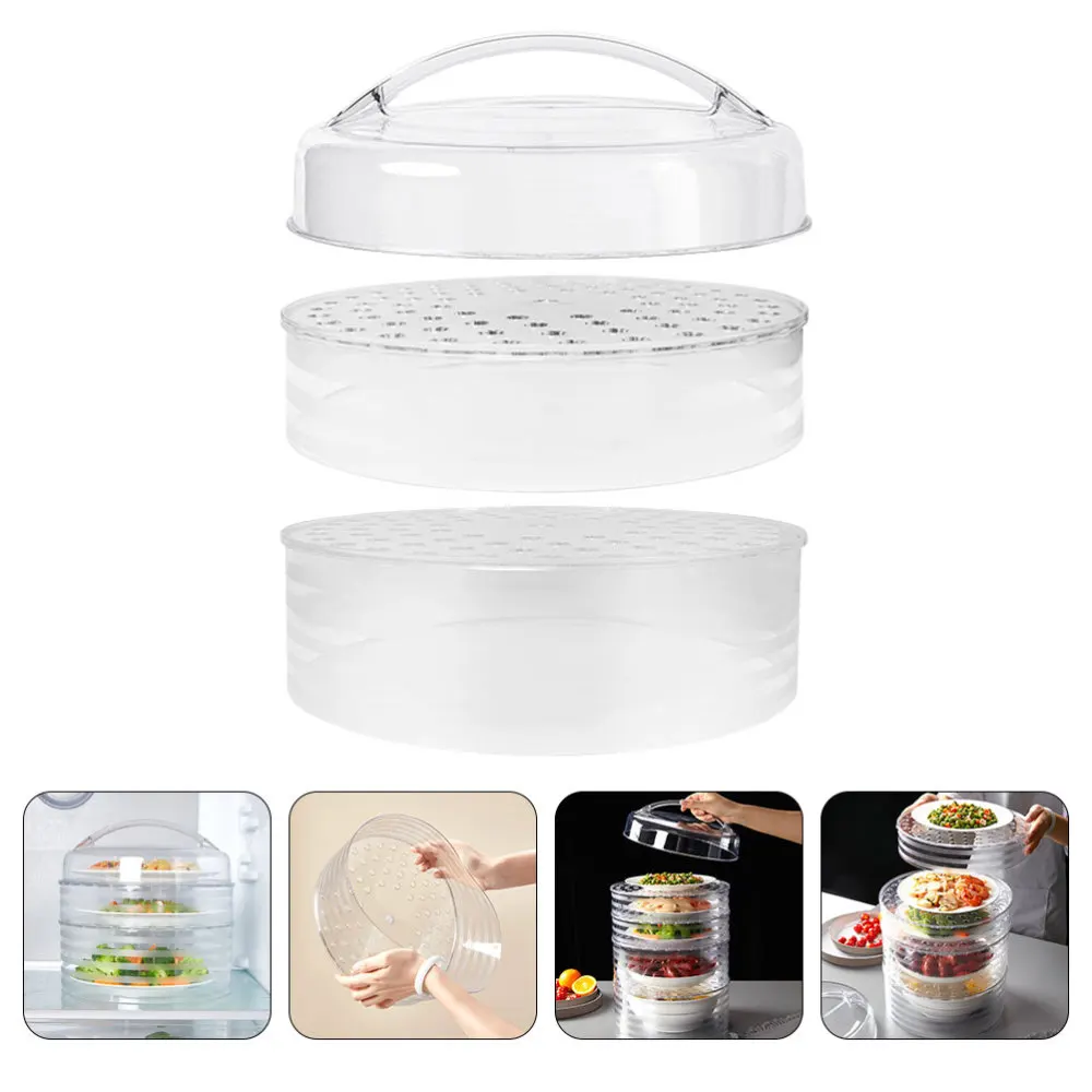 

1 Set Practical Multi-layer Food Insulation Containers Stackable Covers for Home Use