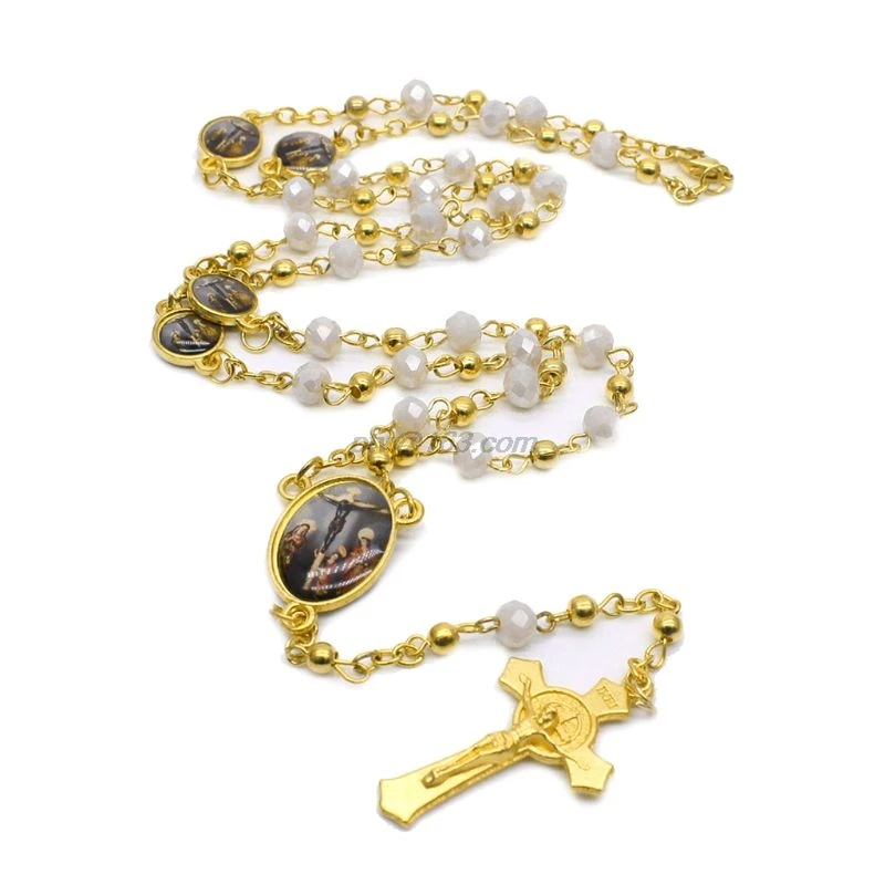 Цепочка с подвеской-крестом в виде Розария | Дом и сад