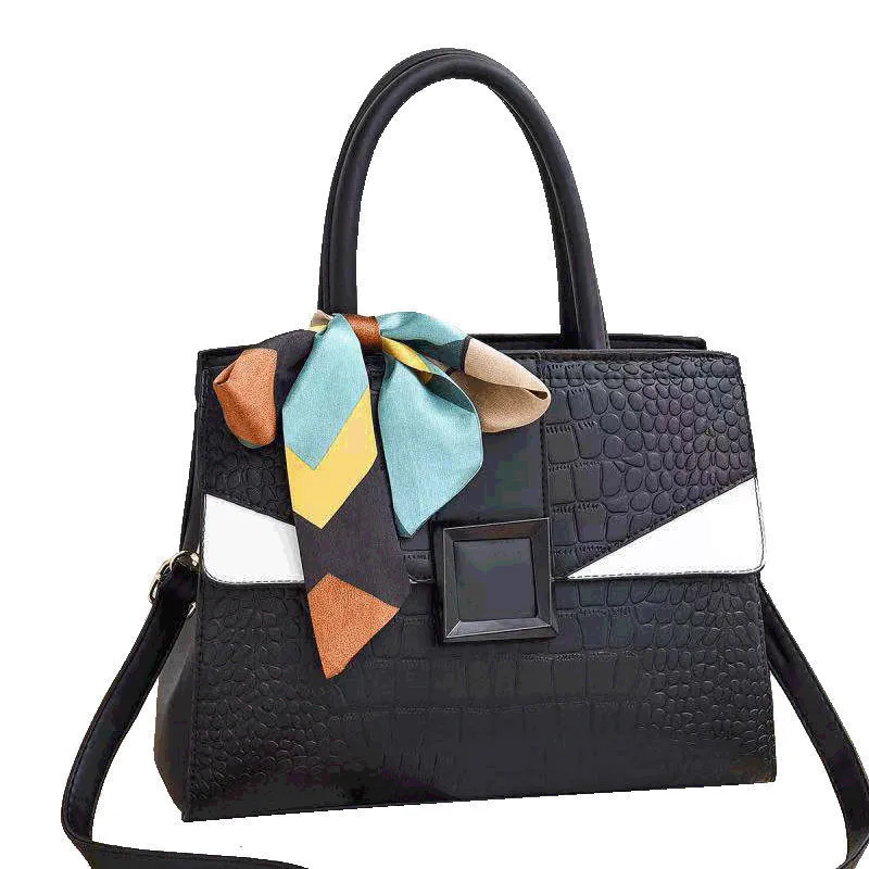 

Women Handbag 2021 New PU Leather Crocodile Pattern Shoulder Bag Large Capacity Evening Bag Fashion Solid Color Messenger Bags