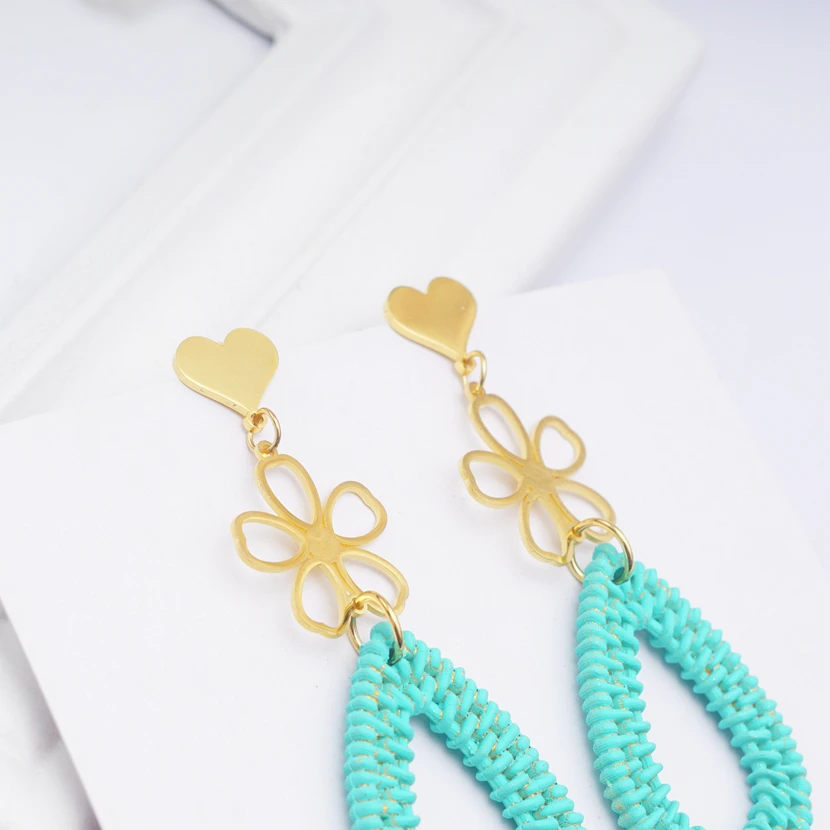 Капля мода ткачество летние богемные серьги для женщин brincos pendientes mujer moda 2019 aretes de |