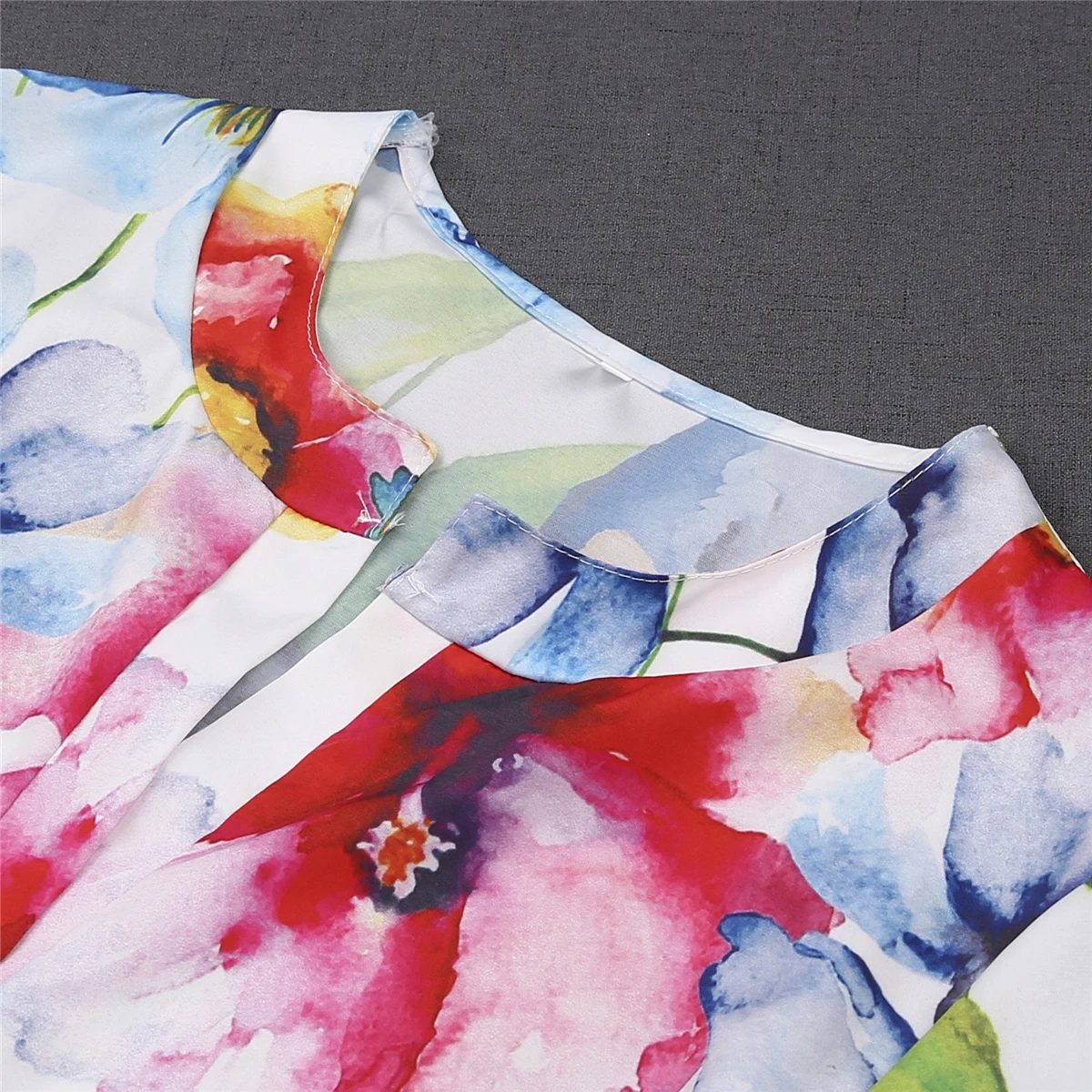Women Half Sleeve Floral Loose Blouses Summer Casual Tops Female Shirt OL Ladies Button Blouse Streetwear Woman Clothes