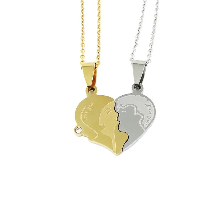 Valentine's Day Heart &quotLove You&quot Kiss Charms for Pendant Necklace Women Lovers Couples Charm Jewelry Making Gifts Findings |