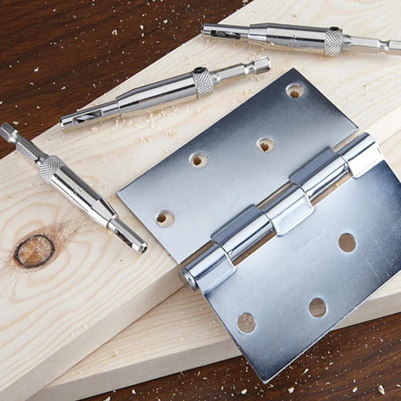 

7pcs Hinge Hardware Drill Bit Set 5/64'' 7/64'' 9/64'' 11/64'' 5mm 13/64'' 1/4'' Set Hinge Drill Bits Set Door Window Cabinet