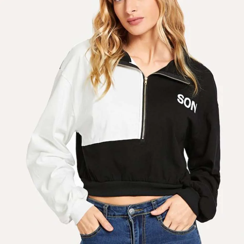 Новинка 2019 года модная женская куртка на молнии с воротником и буквенным принтом