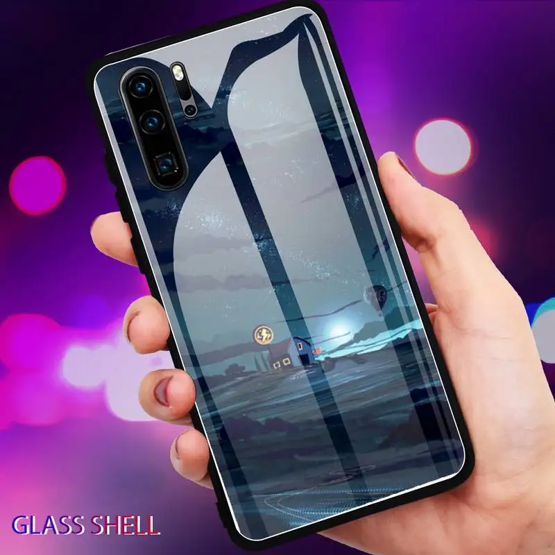 

Casual Campsite Phone Case glass For Huawei P30 lite 20 por P9 10 Mate 10 9 Honor 8 X 9 10 NOVA 5 cover