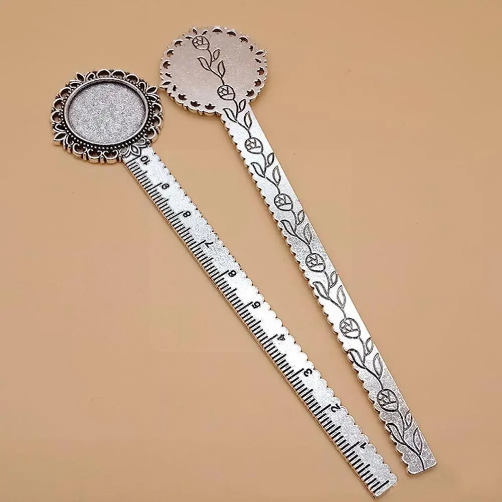 

Retro Metal Bookmark Ruler European Exquisite Can Stationery Ruler As 10cm Long Used Series Stationery Be School Tools