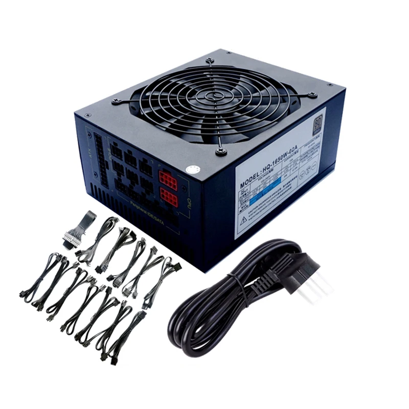 Preise 1650W Volle Module Für HQ-1650W-02A Bergbau Power Versorgung, Unterstützung 6-8 Karte ATX Server Vollständig Getestet