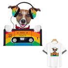 Стикеры для классной собаки, тканевые нашивки, музыкальные Стикеры для собаки, аксессуары для самостоятельной сборки, одежда с теплопередачей, модные парчи