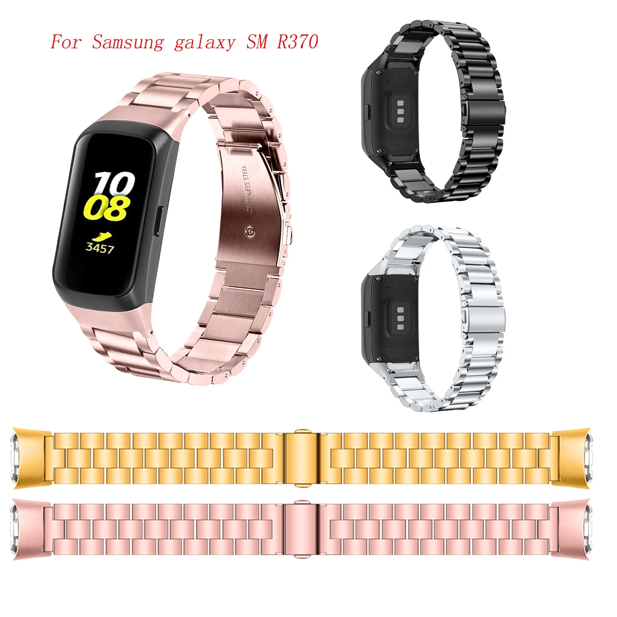

Высококачественный ремешок для часов из нержавеющей стали для Samsung Galaxy Fit SM-R370, металлический сменный ремешок для часов, аксессуары, умный Браслет