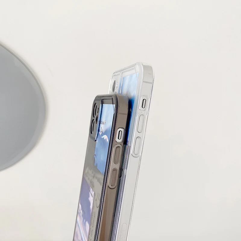LLTCT Ins Настольный Прозрачный чехол для телефона iPhone 11 12 Pro Max X XR Xs 7 8 Plus Mini SE 2020 TPU