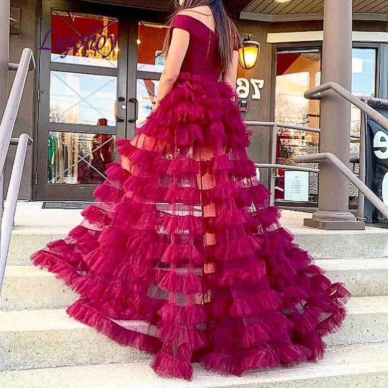 

Red Long Evening Dresses Party A Line Corset Sexy Plus Size Women Girl Off Shoulder Prom Formal Evening Gowns Dresses