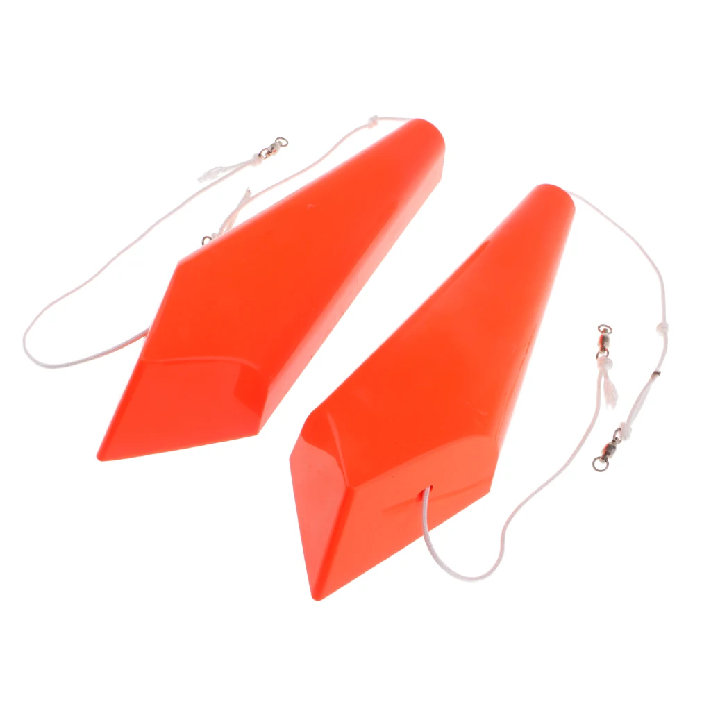 

MagiDeal 1 Pair Splashing Float Left & Right Boat Fishing Trolling Accessory Side Planer Diveboard Fishing Tool -Plastic