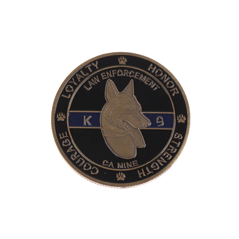 

1Pc 4cm Police Dog Guardians Law Enforcement Protector Commemorative Challenge Coin Gift