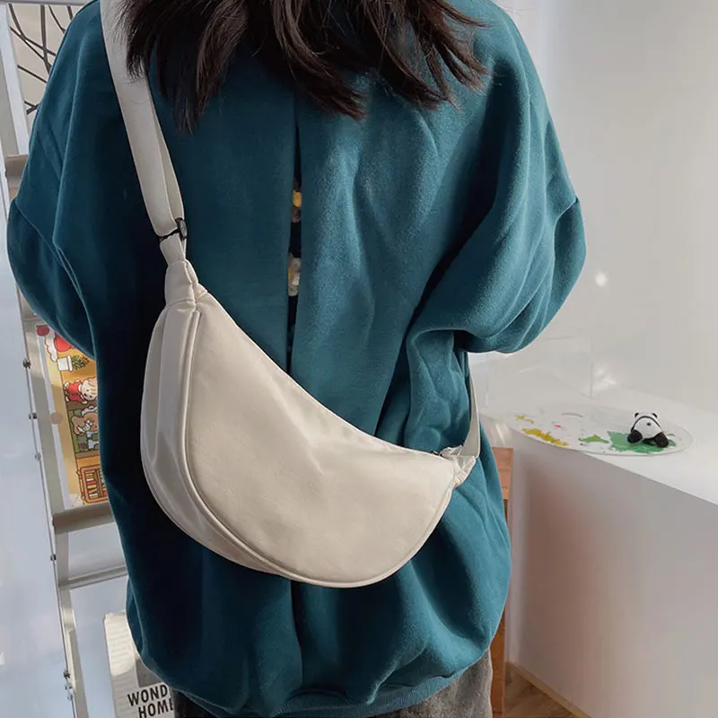 

2021 New Japanese And Korean Hip-Hop women Messenger Underarm Bag Fashion Simple ladies Trend Brand Pure Color Waterproof