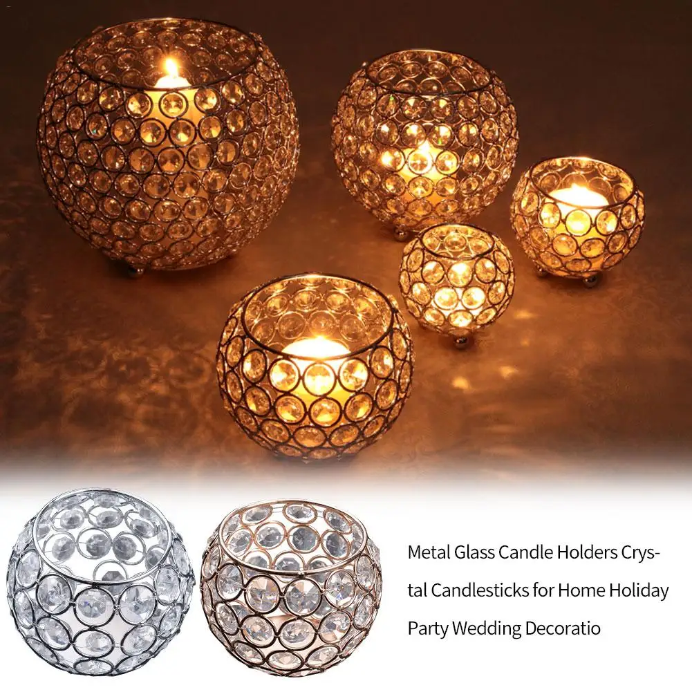 Металлические стеклянные хрустальные подсвечники держатель ручки ваза