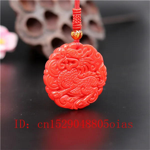 Натуральный красный коралл нефрит камень дракон кулон ожерелье Китайский жадеит