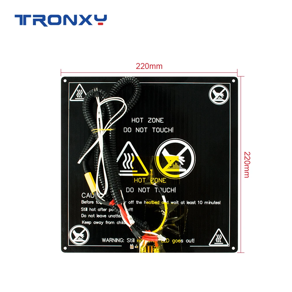 

Детали для 3D-принтера Tronxy, 12/24 В, комплект «сделай сам», 220*220 мм/255*255 мм/330*330 мм, стандартная алюминиевая плита, Hotbed