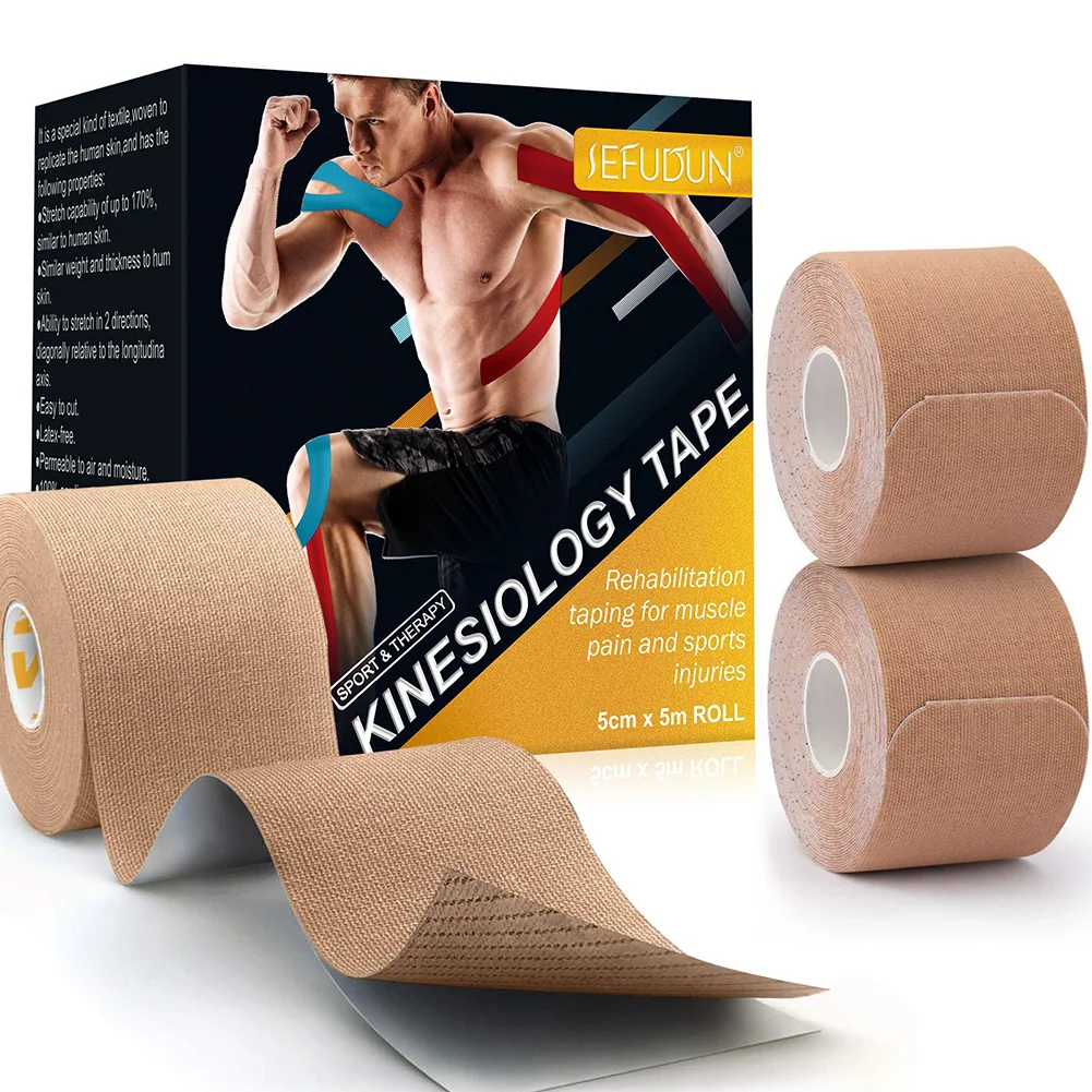 

5M Kinesiology Tape Elastic Self-Adhesive Bandage Knee Pads Muscle Pain Relief Fitness Gym Exercise Bandage