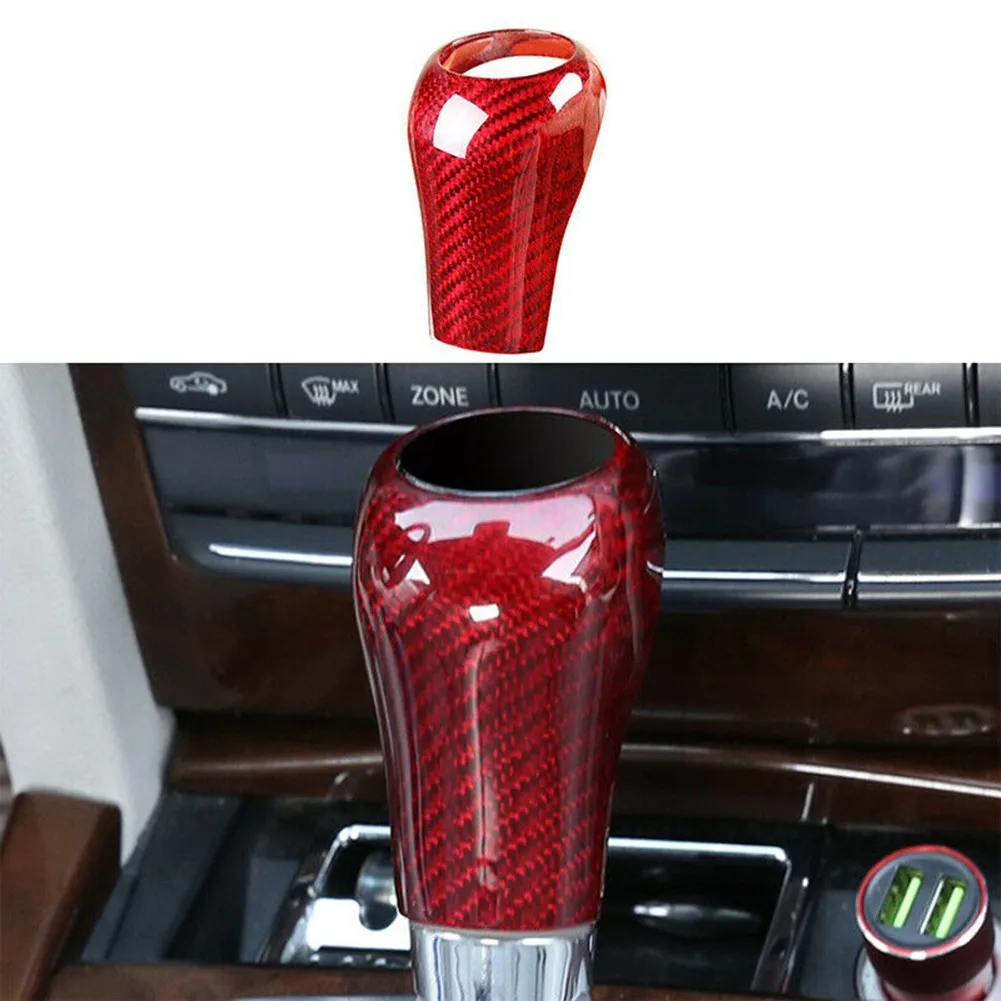 

1111Car Gear 1111Shift 1111Knob Cover Trim Real Carbon Fiber Inner For Mercedes GLK 2009-15 Auto Interior Decoration Accessories