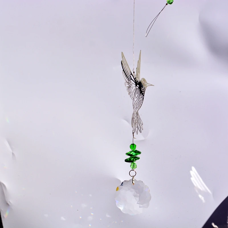 Хрустальный Ловец солнечных окон Hummingbird для сада уличный декоративная подвесная