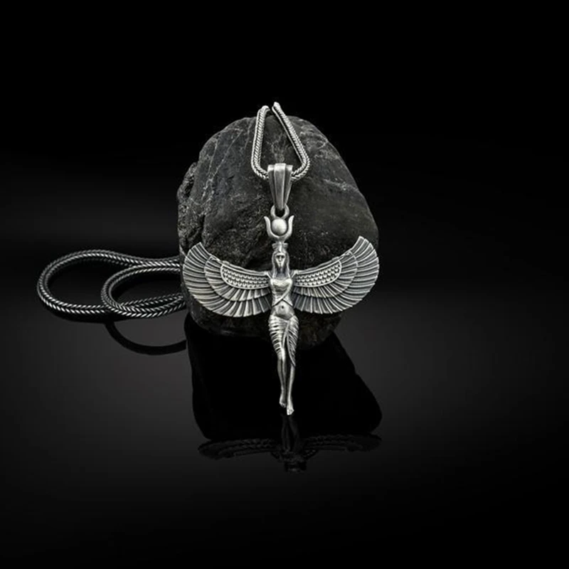Женское короткое ожерелье чокер с крылатыми фигурами египетской богини Древнего