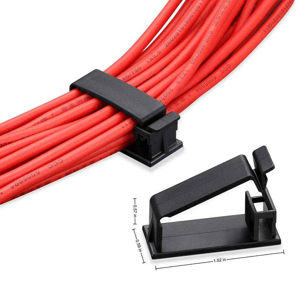 

10/20Pcs Self Adhesive Wire Tie Cable Clamp Clips Holder Organizer Clamp Multipurpose Management Car GPS Data Cable Decorative