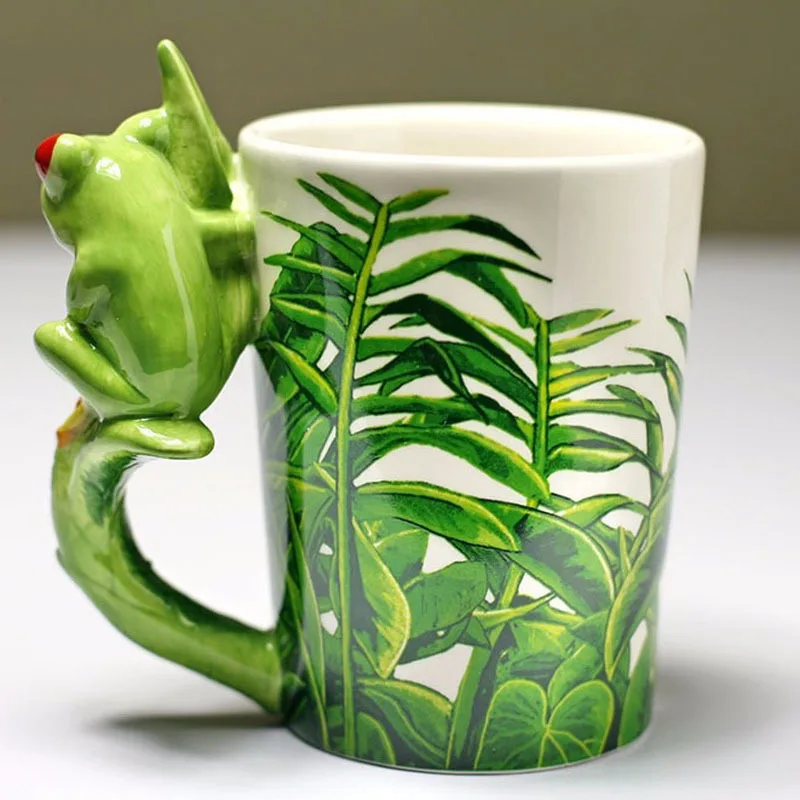 Новинка 2019 3D кружка с животными ручной росписи керамическая чашка лягушкой и