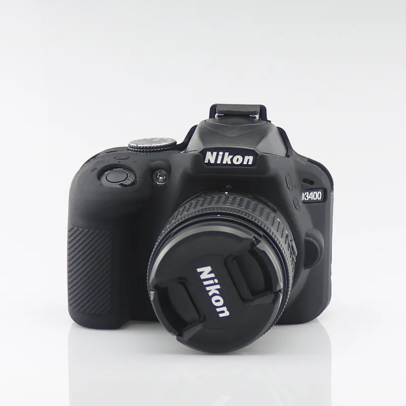 D3400 Black Камера силиконовый чехол протектор для цифровой однообъективной зеркальной камеры Canon EOS титановый Электролитный электрод со случайно выбранным Nikon Z7 Z6 D3400 D3500 D5300 D5500 D5600 D7100 D7200 D7500 D750 D850 DSLR - Цвет: D3400 Black