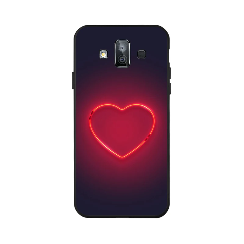 Мультяшный Мягкий Силиконовый ТПУ черный чехол для Samsung Galaxy J4 J5 J6 J7 J8 2018 2017 2016 Duo Max