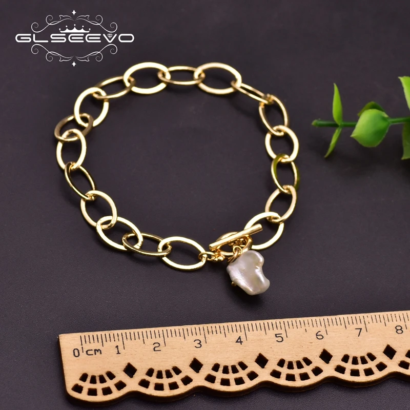 GLSEEVO оригинальный дизайн Пресной воды Жемчужные Браслеты барокко для женщин