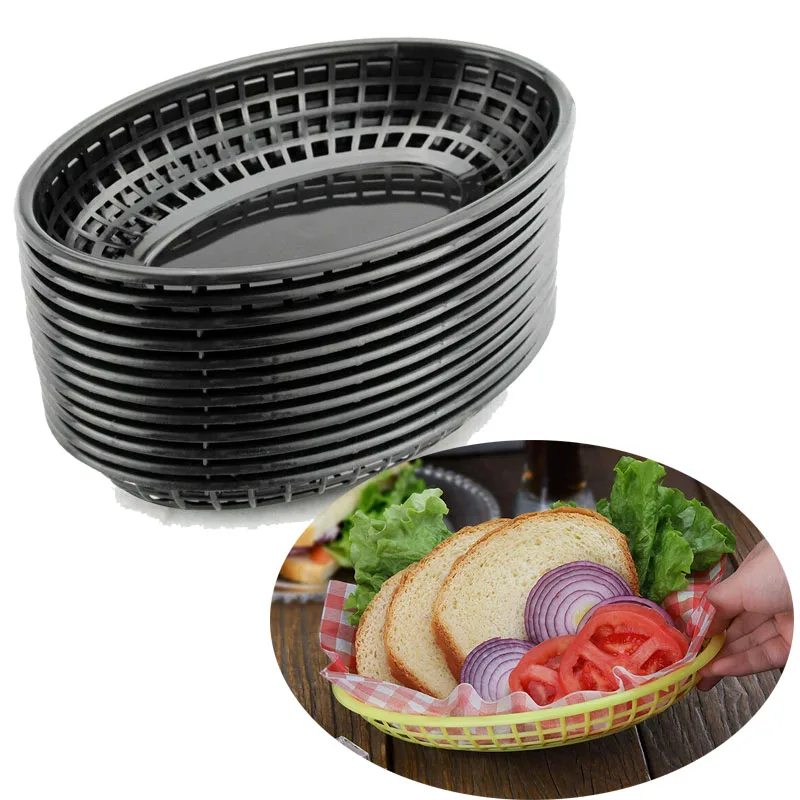 Пластик сервировочный поднос для снэков пластина корзина быстрого питания