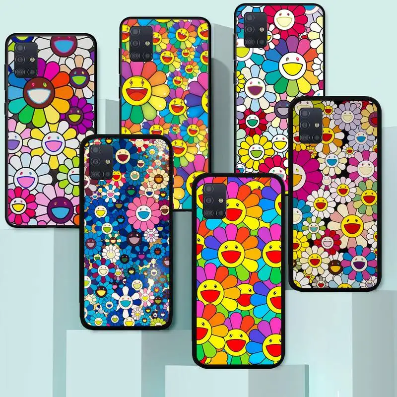 

Murakami Flower Smile Phone Case For Xiaomi Redmi Note10 Note9 Note8 5A 7 6 8 4 6 S PRO MAX Fundas Cover