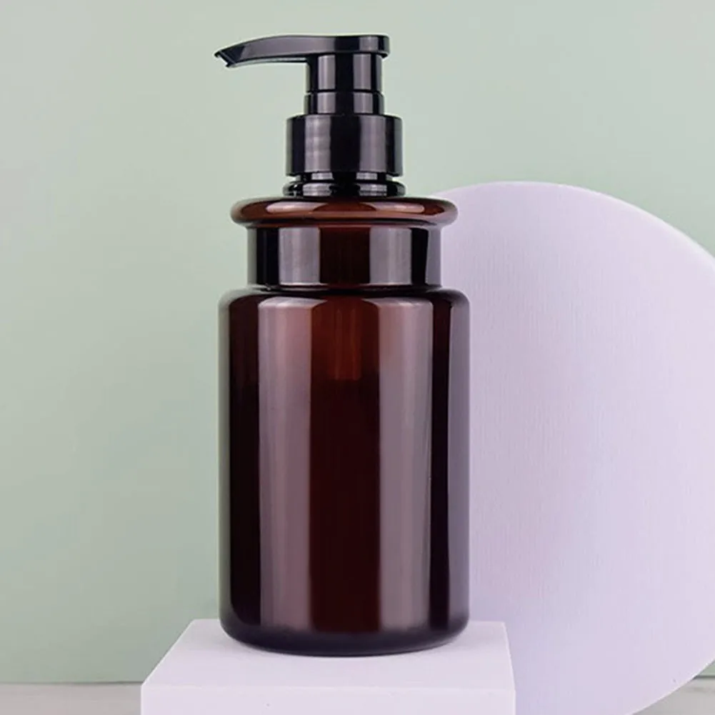 

Empty Pump Bottles Liquid Plastic Pump 2X500ml Accessories Amber Bathroom