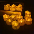 3 шт. беспламенная светодиодная Ночная подсвечник на батарейках, Подсвечник сделай сам на Хэллоуин, День благодарения, Рождество, свадьбу, день рождения, украшение для вечеринки