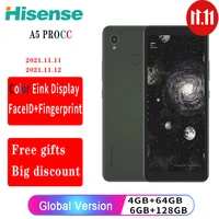 original hisense a5 procc english t%c3%a9l%c3%a9phone eink display android 10 5 84 color screen face id finger printer ebook reader