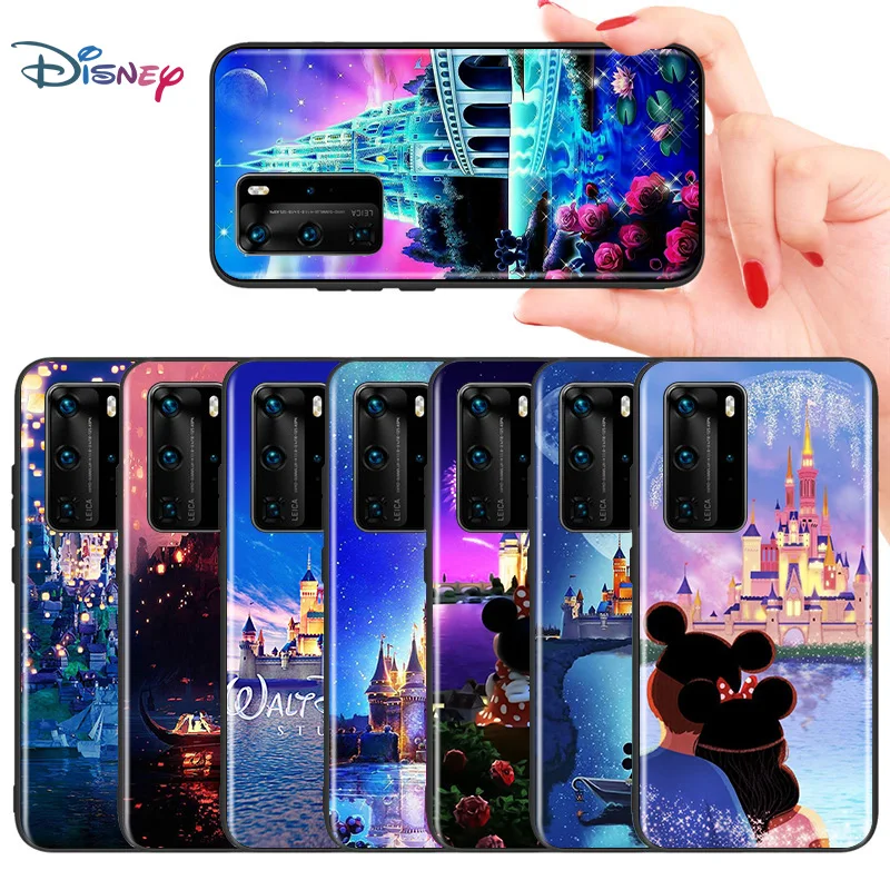 

Disney Cartoon Disneyland Park Castle For Huawei Mate 10 20 X 30 40 RS Lite 5G P Smart S Z Pro Plus Soft TPU Silicone Phone Case